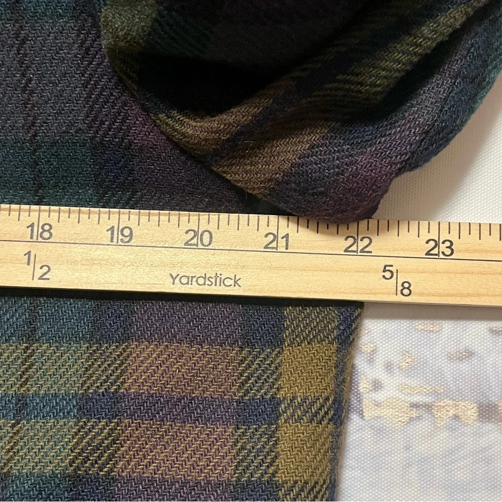 Vtg Requirements Wool Blend Blazer Womens Sz 16 Purple Green Tartan Plaid Jacket - Picture 14 of 16